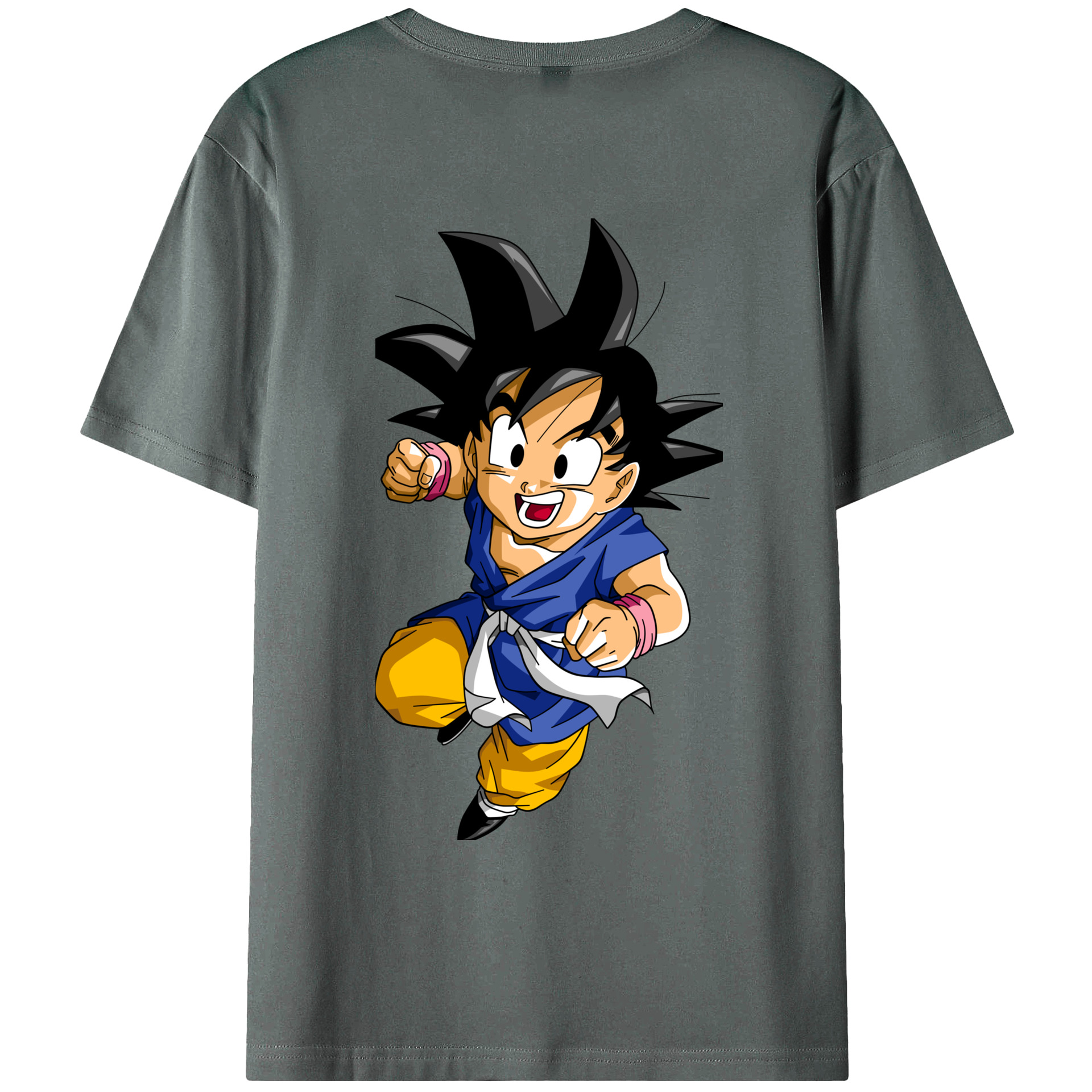 （画像用） ドラゴンボール 孫悟天 そん ごてん DRAGON BALL Son Goten 綿100％ メンズ半袖Tシャツ（バックプリント） 通気性